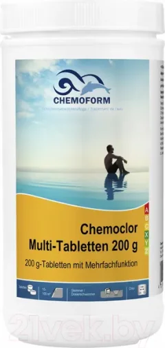 Средство для бассейна дезинфицирующее Chemoform Всё-в-одном мульти-таблетки по 200г (1кг) — фото 3