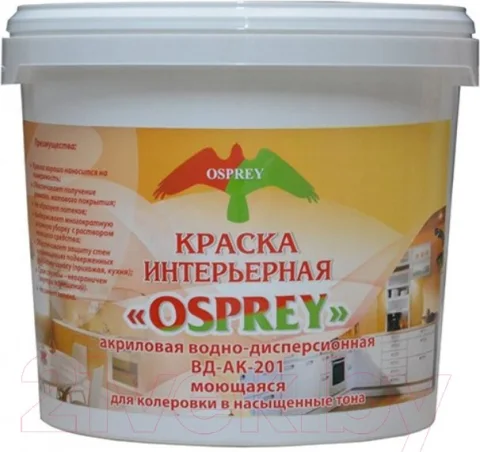 Краска Osprey Интерьерная моющаяся ВД-АК-201 (1.4кг, белый)