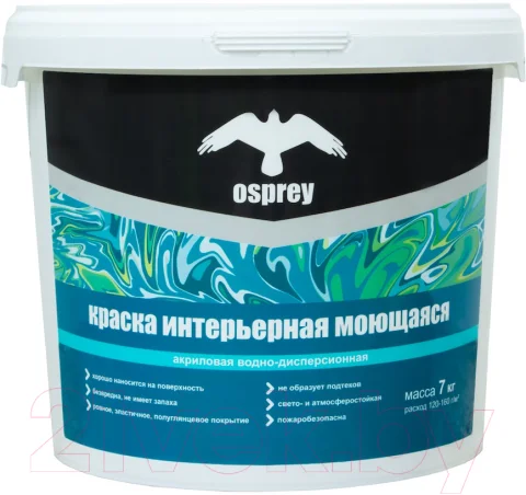 Краска Osprey Интерьерная моющаяся ВД-АК-201 (7кг, белый)