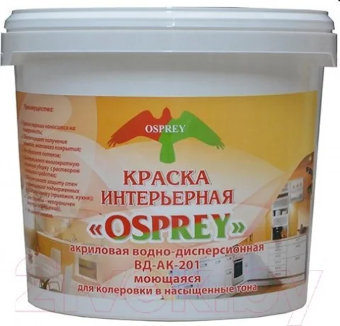 Краска Osprey Интерьерная влагостойкая ВД-АК-201 (2.8кг, белый)