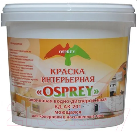 Краска Osprey Интерьерная влагостойкая ВД-АК-201 (7кг, белый)