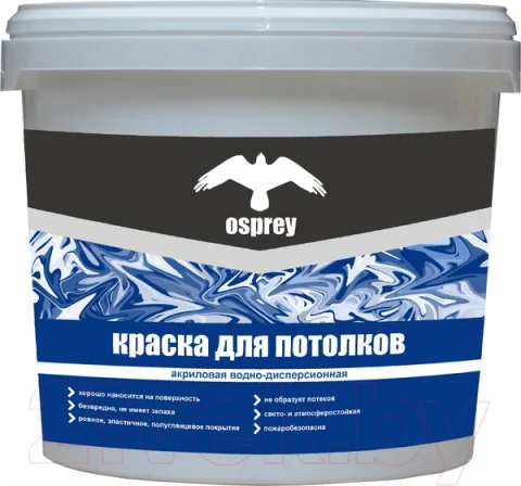 Краска Osprey Интерьерная для потолков ВД-АК-201 (2.8кг, белый)