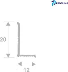 Порог Profiling Ладушка 20x12 (1.8м, серебристый) — фото 5
