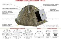 Палатка Берег УП-2 прут 10мм (шестиместная) — фото 2
