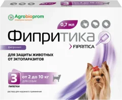 Капли от блох Pchelodar Фипритика для собак 2-10кг (3шт) — фото 1