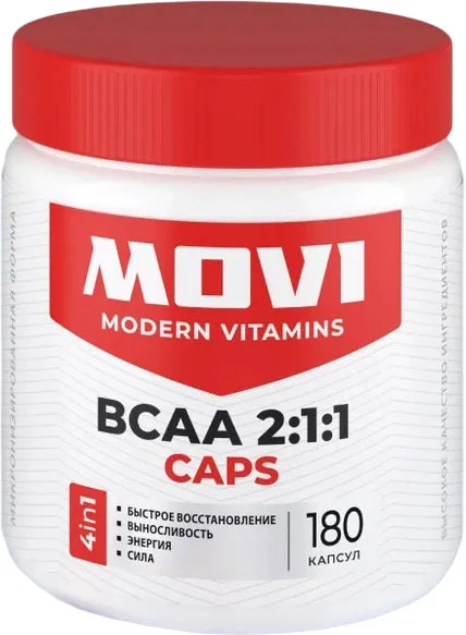 Аминокислоты BCAA Movi 2:1:1 (180 капсул)