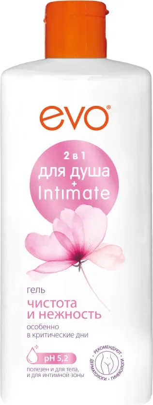 Гель для интимной гигиены EVO laboratoires Чистота и нежность 2в1 (400мл)