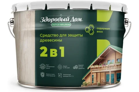 Защитно-декоративный состав Здоровый дом 2в1 Палисандр (9л)