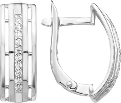 Серьги из серебра 7 КАРАТ П2217-070С (с фианитами)