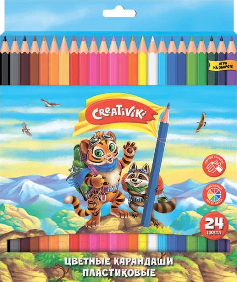Набор цветных карандашей Creativiki ЦКП24КР (24цв)
