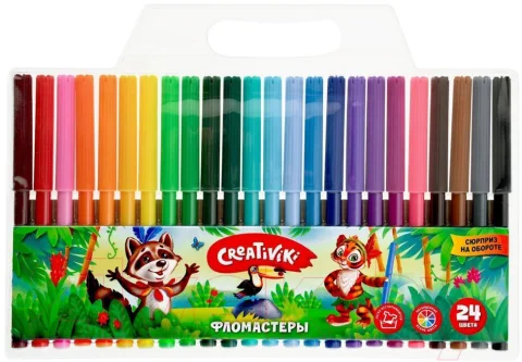 Фломастеры Creativiki ФЛВ24КР (24цв)