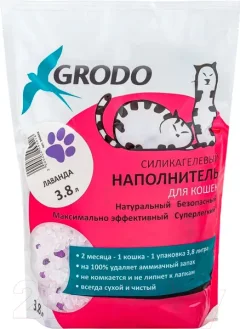 Наполнитель для туалета GRODO С ароматом лаванды / 24S042 (3.8л/1.8кг) — фото 7