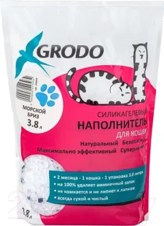 Наполнитель для туалета GRODO С ароматом морской бриз / 24S043 (3.8л/1.8кг) — фото 7