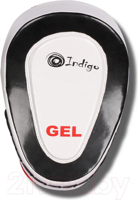 Боксерские лапы Indigo Sport 250045 (белый/черный)