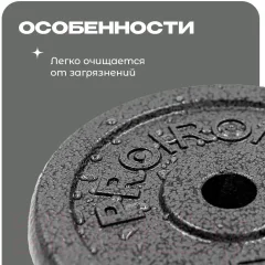 Набор дисков для штанги Proiron НЧД2500 (2шт) — фото 6