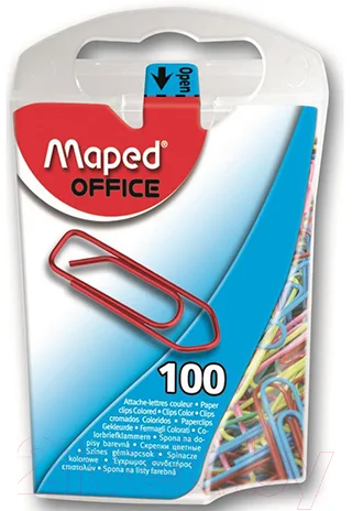 Скрепки Maped 25мм / 321011 (100шт, ассорти)