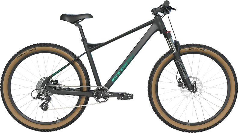 Велосипед STARK 25 Hunter 27.2 (L/19, черный матовый/сине-изумрудный)