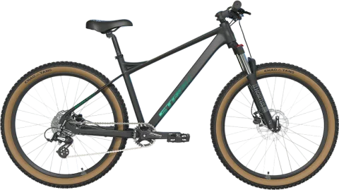 Велосипед STARK 25 Hunter 27.2 (L/19, черный матовый/сине-изумрудный)