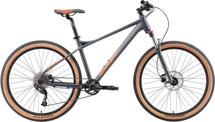 Велосипед STARK 25 Hunter 27.3 (XS/14.5, антрацит матовый/оранжевый металлик, разобранный, в коробк)