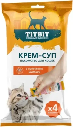 Лакомство для кошек TiTBiT Крем-суп с кусочками индейки / 26298 (10г) — фото 7