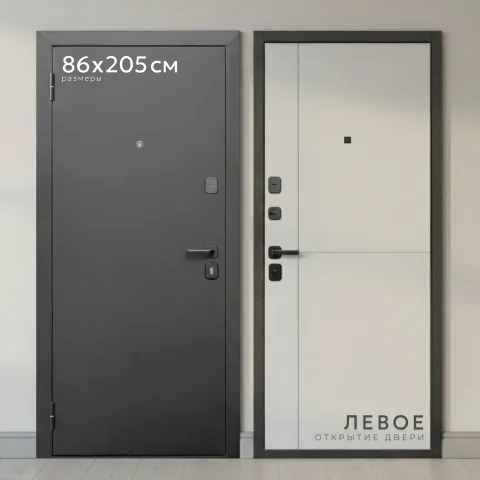 Входная дверь Guard МС-2 86x205 левая (антик серебро/светлый грей)