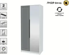 Шкаф Interline Концепт КТ-Ш2з Деко (белый платинум/серый) — фото 2