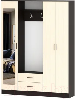 Секция в прихожую Памир ПВ-2 (венге/дуб белфорт) — фото 1