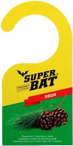 Антимоль Super Bat Пластины Хвоя + 2 крючка / SBAT03002 (9шт) — фото 8