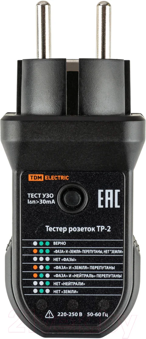 Тестер розетки TDM ТР-2 / SQ0595-0004