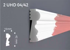 Молдинг SOLID 2 UHD 04/42-СВ из полимера высокой плотности (2м/68x68мм, белый) — фото 9
