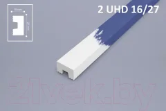 Молдинг SOLID 2 UHD 16/27-СВ из полимера высокой плотности (2м, белый) — фото 8