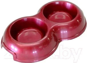Миска для животных Homecat 2x200мл (красный перламутр)