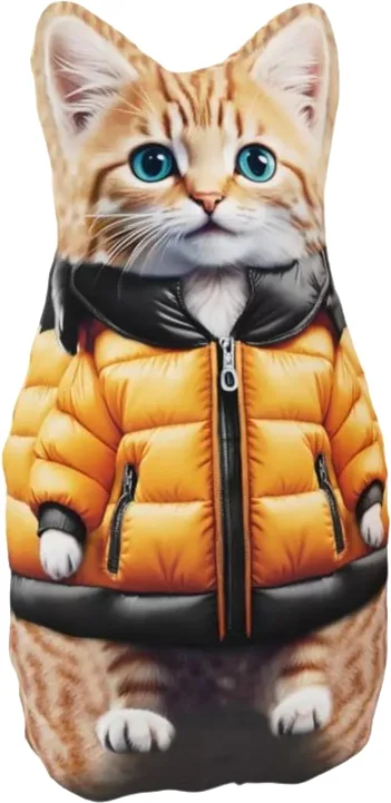 Подушка декоративная Leader Toys Кот в желтой курточке / МТ30031
