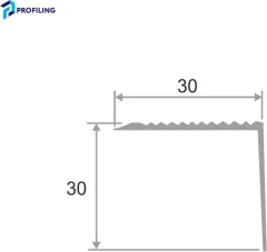 Порог Profiling Угловой ПР-30х30 с отверстиями (1.8м, серебристый) — фото 2