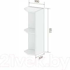 Угловое окончание для кухни Кортекс-мебель Корнелия Лира ВПК30 (пепел) — фото 9