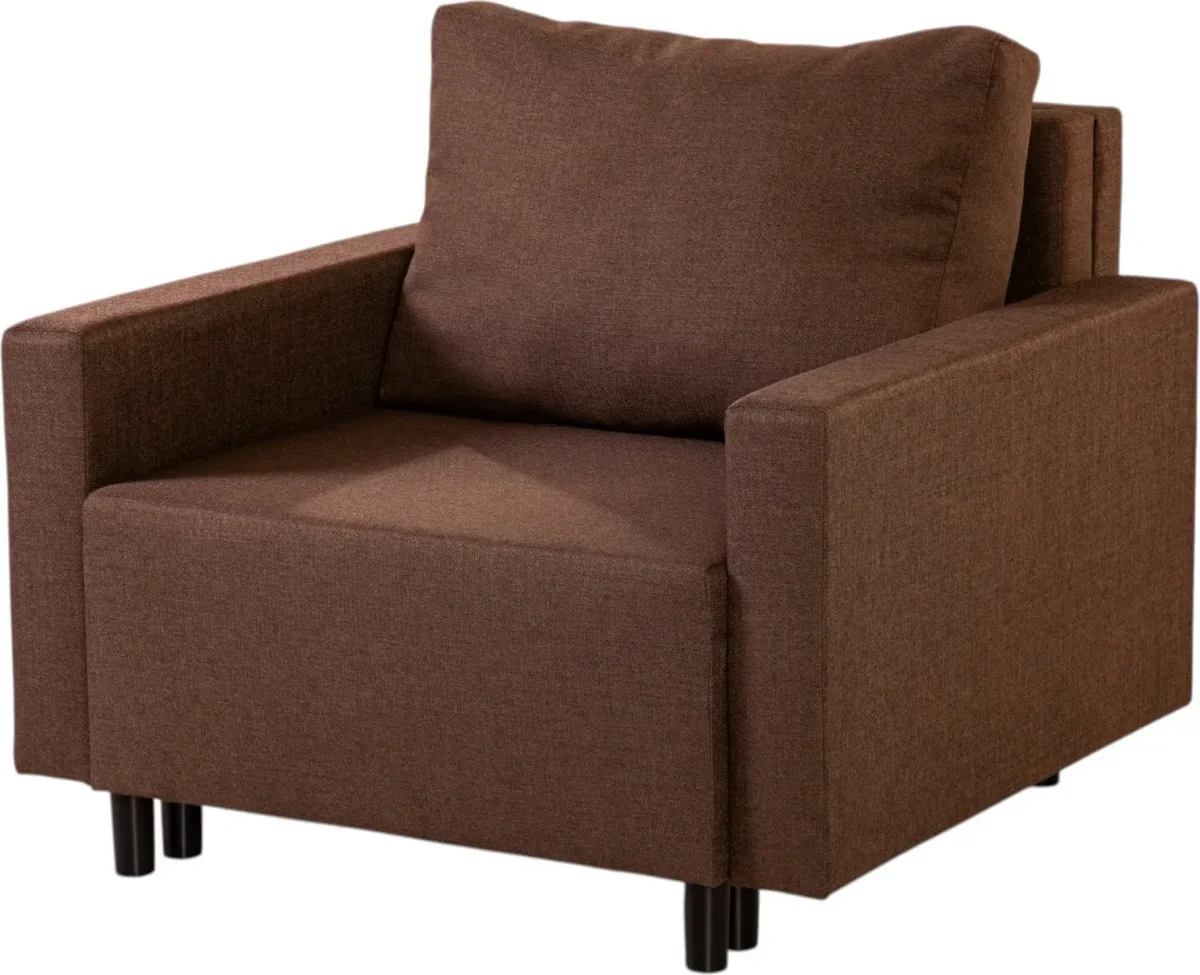 Кресло-кровать Домовой Визит-3 1 80-Ш (Solid 004 Brown)