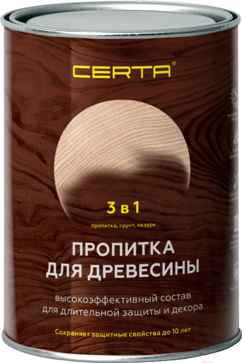 Пропитка для дерева Certa 3в1 (0.9л, палисандр)