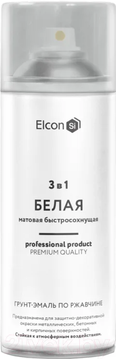 Грунт-эмаль Elcon По ржавчине 3в1 (520мл, матовый белый) — фото 1