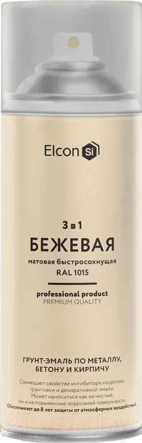 Грунт-эмаль Elcon По ржавчине 3в1 (520мл, матовый бежевый)