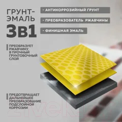 Грунт-эмаль Farbitex По ржавчине 3в1 (10кг, красный) — фото 2