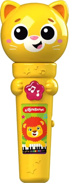 Развивающая игрушка Азбукварик Веселый Котенок Микрофончики-зверята / 3418 — фото 1