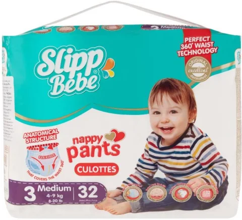 Подгузники-трусики детские Slipp Bebe №3 4-9кг (32шт)