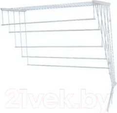 Сушилка для белья Perfecto Linea 36-002251 (2.5м, 5 стержней, белый) — фото 3