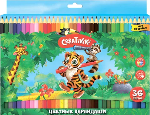Набор цветных карандашей Creativiki КЦ36КР (36цв)