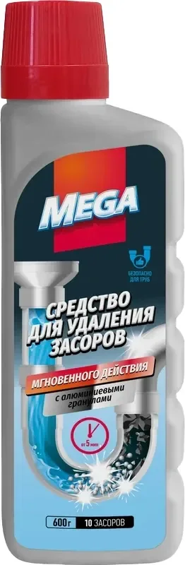 Средство для устранения засоров MEGA Б-39-3 (600г)