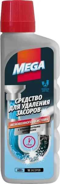 Средство для устранения засоров MEGA Б-39-3 (600г) — фото 3