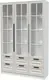 Шкаф с витриной Interline Концепт КТ-ШВ3 с подсветкой Деко (белый платинум/кашемир) — фото 6
