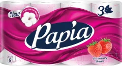 Туалетная бумага Papia Клубничная мечта 3х слойная (8рул) — фото 1