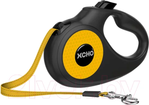 Поводок-рулетка XCHO Лента оранжевая 3м (XS, черный/оранжевый светоотражающий)