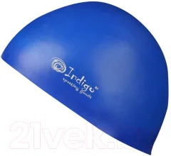 Шапочка для плавания Indigo Sport Стартовая 3D форма / IN085 (синий) — фото 1